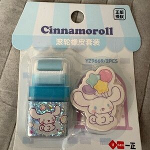 Cinnamoroll Rollerball Eraser & Die Cut Eraser Set